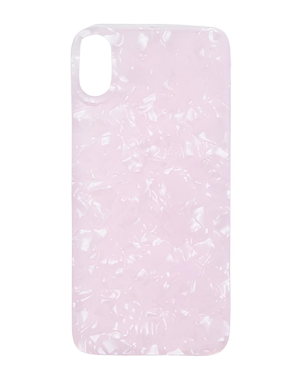 Чехол накладка Silicone Marmour Case for iPhone X Pink