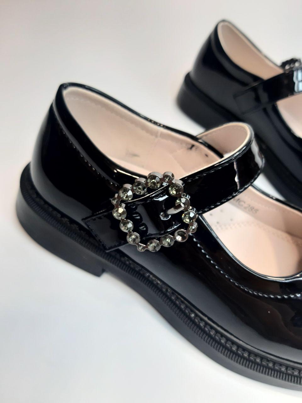 Туфлі для дівчинки Apawwa р. 31 18,8 см Чорний (285 black) - фото 5 Туфлі для дівчинки Apawwa р. 31 18,8 см Чорний (285 black) - фото 5