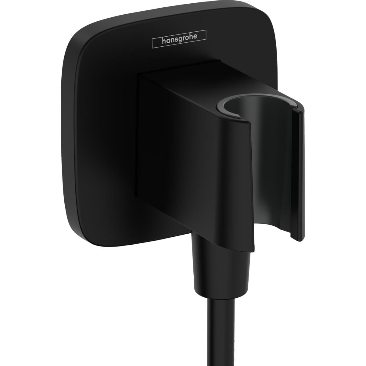 Шланговое подключение Hansgrohe FixFit Porter Q с защитой обратного потока Черный матовый (26887670)
