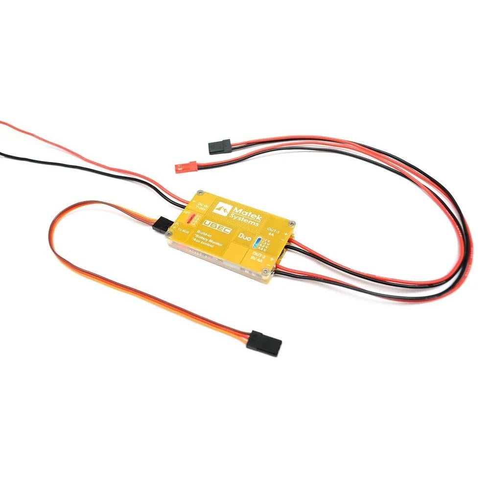 Регулятор питания Matek UBEC DUO 2-6S понижающий 7-26V TO 5V 6V 7,2V 12V для БПЛА (00-00026443)