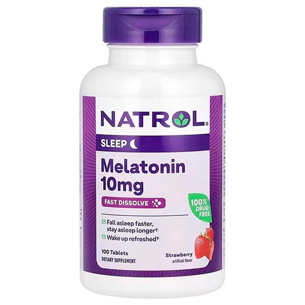 Мелатонин для сна Natrol Melatonin Fast Dissolve 10 мг 100 таб. Strawberry (000027040) Мелатонин для сна Natrol Melatonin Fast Dissolve 10 мг 100 таб. Strawberry (000027040)