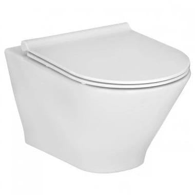Унітаз підвісний ROCA Legacy A34H0NL000 безобідковий із сидінням з мікроліфтом (215975)