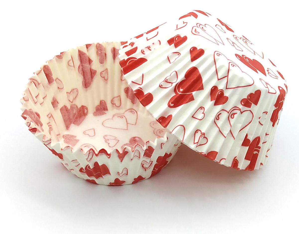 Форма для випічки кексів/капкейків Сердечка 2 паперові (19572610)