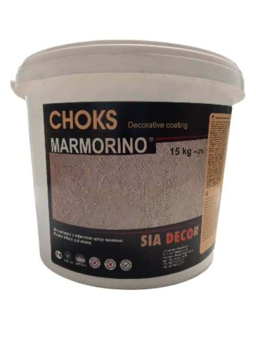 Фактурная штукатурка SIA DECOR MARMORINO CHOKS 15 кг Белый (18247297)