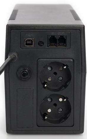 Джерело безперебійного живлення DIGITUS Line-Interactive 600VA/360W LED 2xSchuko - фото 3 Джерело безперебійного живлення DIGITUS Line-Interactive 600VA/360W LED 2xSchuko - фото 3