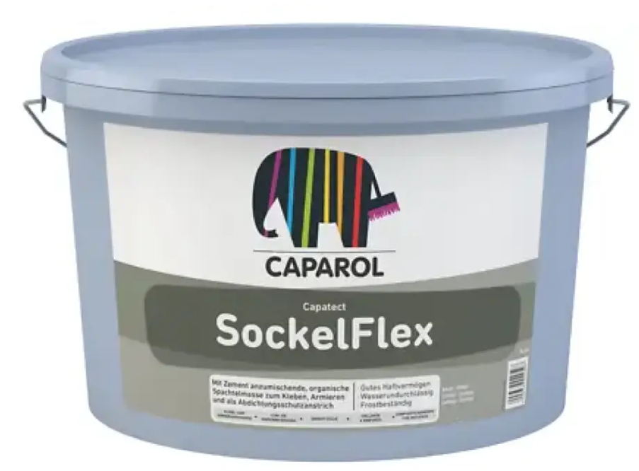 Шпатлевка клеящая и армирующая для изоляционных плит Caparol Capatect-SockelFlex 18 кг