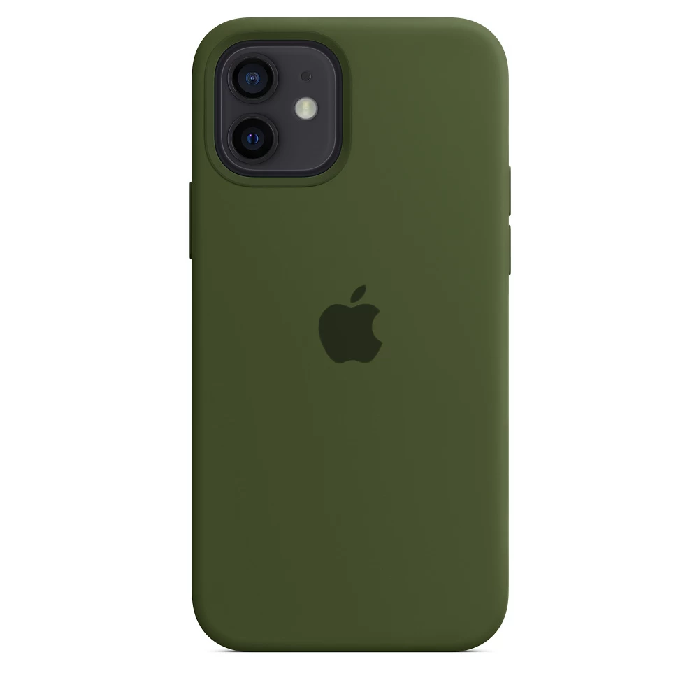 Силіконовий Чохол Накладка Silicone Case для iPhone 12/12 Pro Army Green - фото 1