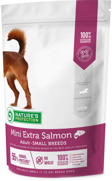 Корм для взрослых собак Nature's Protection Mini Extra Salmon для мелких пород с лососем 500 г (38638)