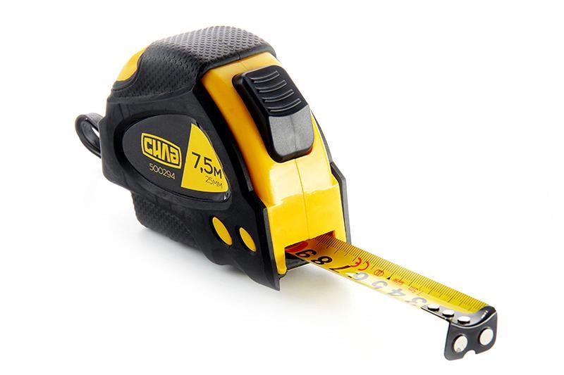 Рулетка обгумована Сила Стандарт Супермагніт з автостопом 7,5 м х 25 мм (500294)