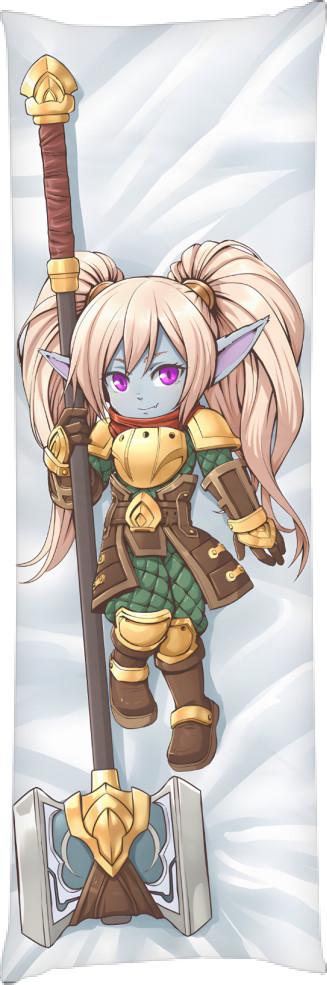 Подушка дакімакура Poppy League of Legends 50x150 см (13531544)