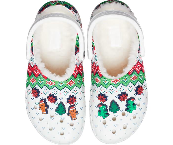 Сабо Crocs Classic Lined Holiday Charm р. W7/EUR 37-38 White/Multi (10856937) - фото 4