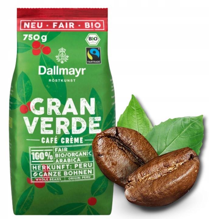 Кофе зерновой Dallmayr Gran Verde Cafe creme 100% Bio Organic 750 г