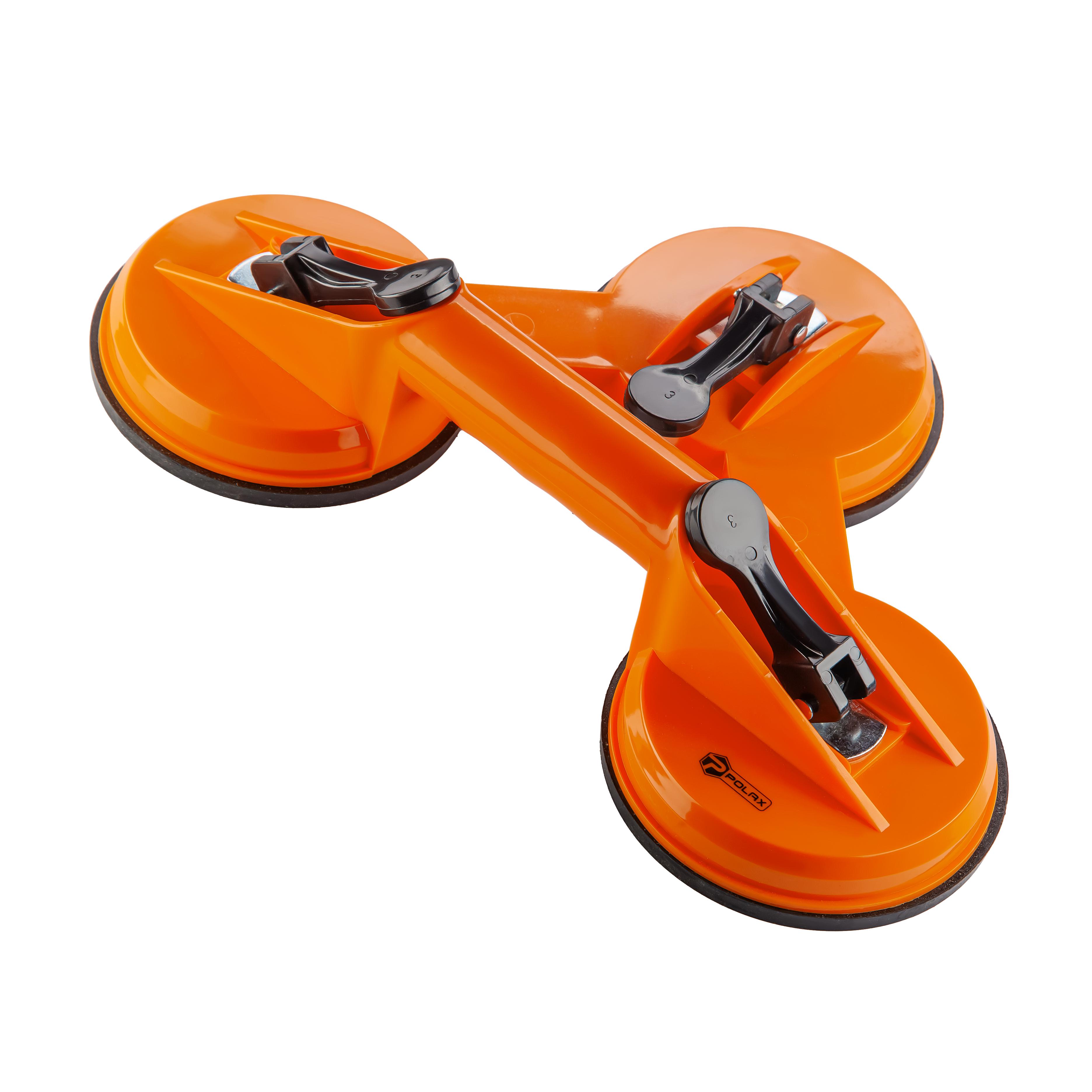 Держатель-присоска для стекла и плитки Polax тройная ⌀3х115 мм max 110 кг (37-188)