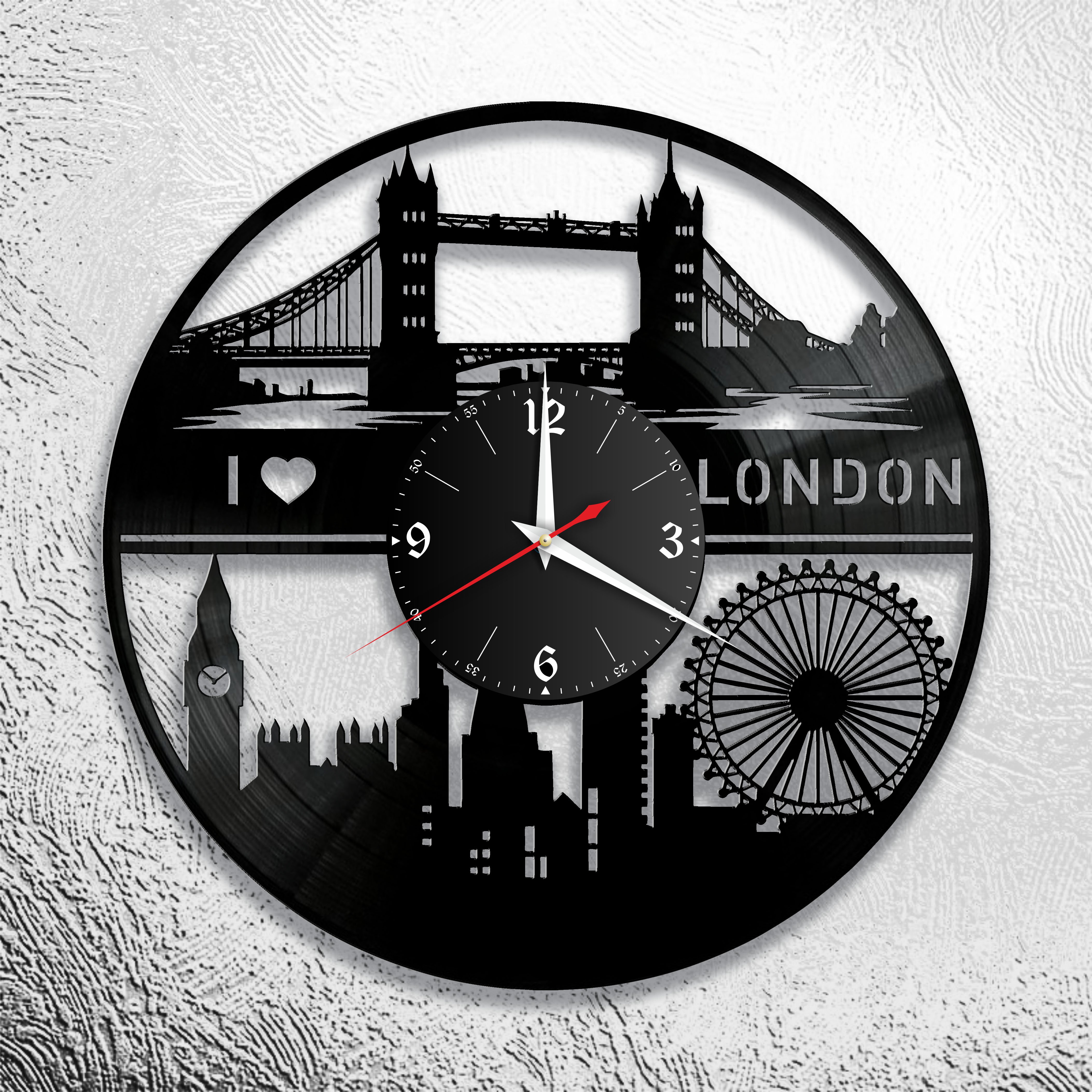 Часы настенные London 0940 из виниловой пластинки