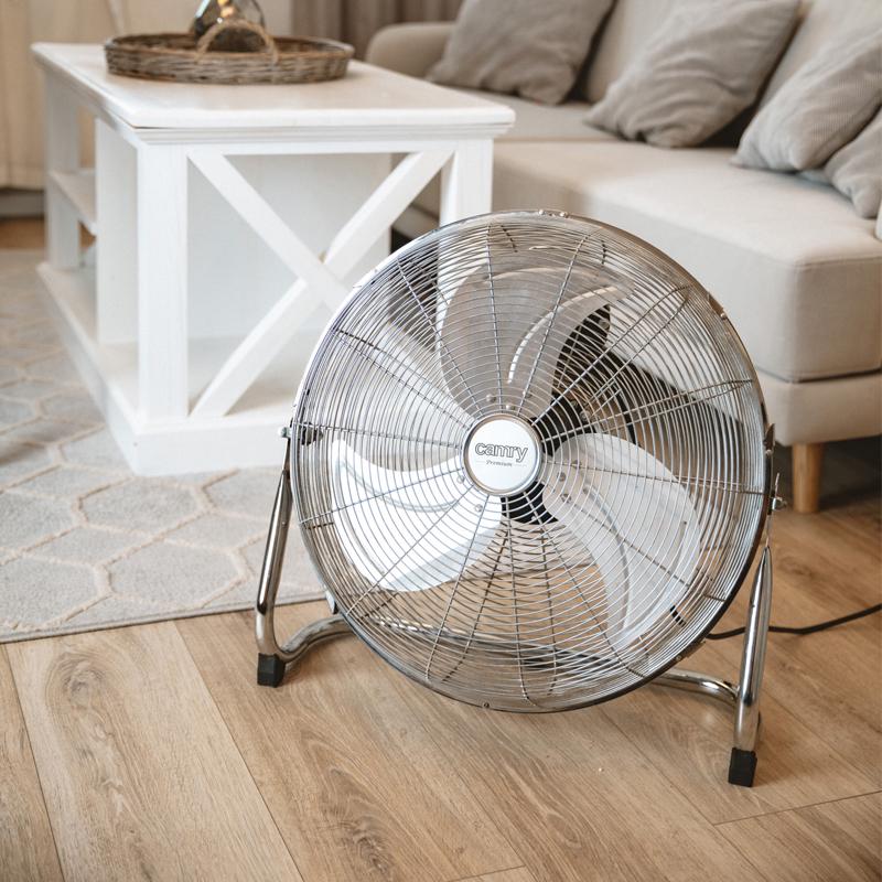 Вентилятор електричний підлоговий Camry 200 Вт з хромованої сталі кут нахилу 125° 3 швидкості (CR 7306) - фото 8