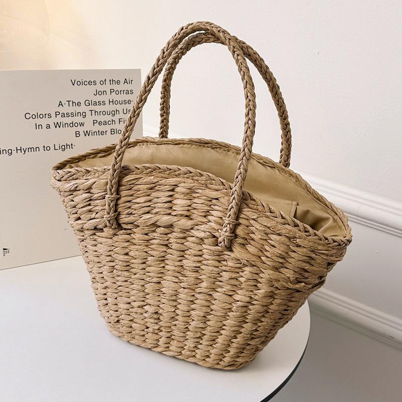 Сумка плетеная с длинной ручкой Ecuador Кофе с молоком