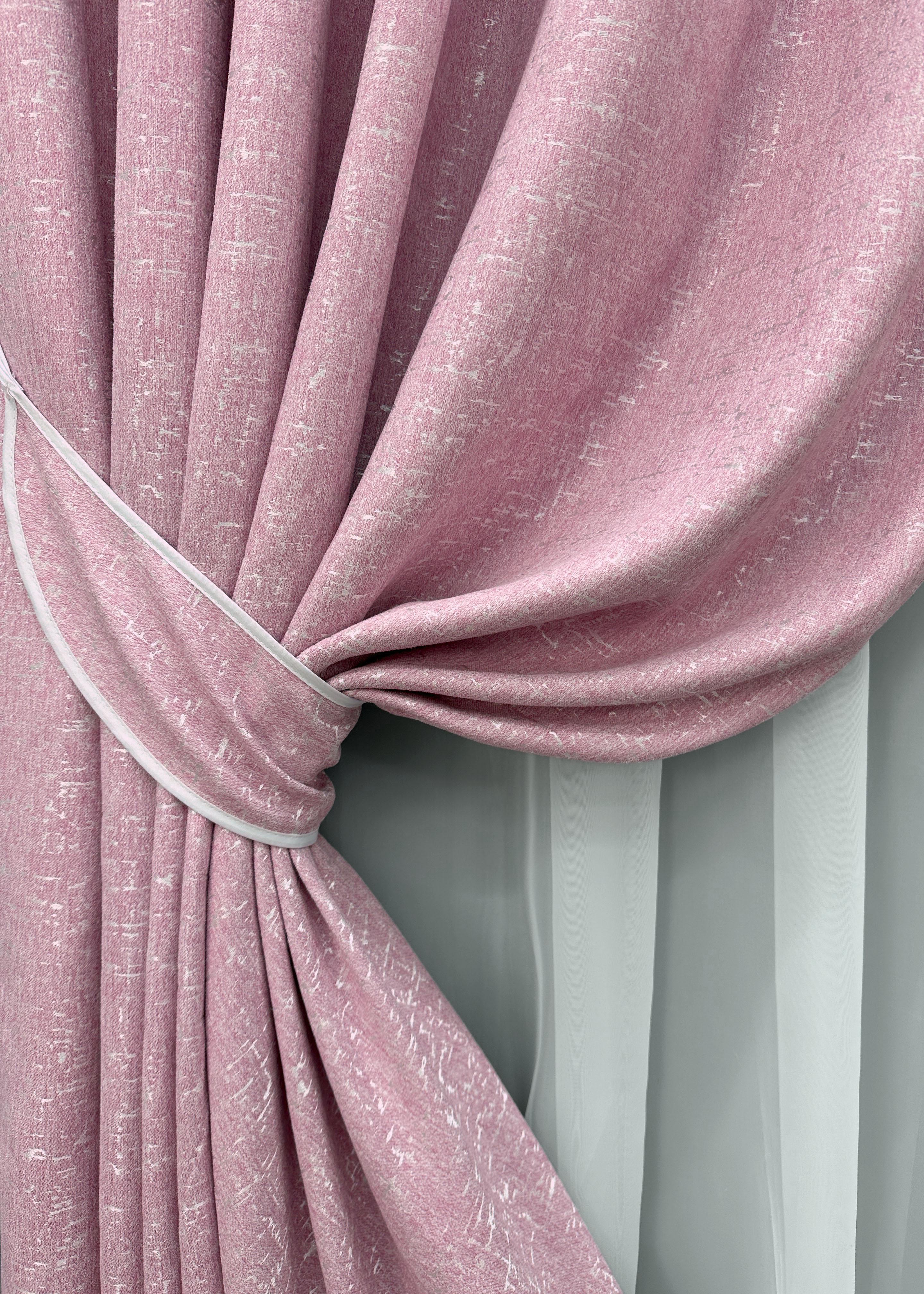 Комплект готовых штор VR-Textil Лен №1748ш 150х270 см 2 шт. Розовый (33-0646) - фото 4 Комплект готовых штор VR-Textil Лен №1748ш 150х270 см 2 шт. Розовый (33-0646) - фото 4