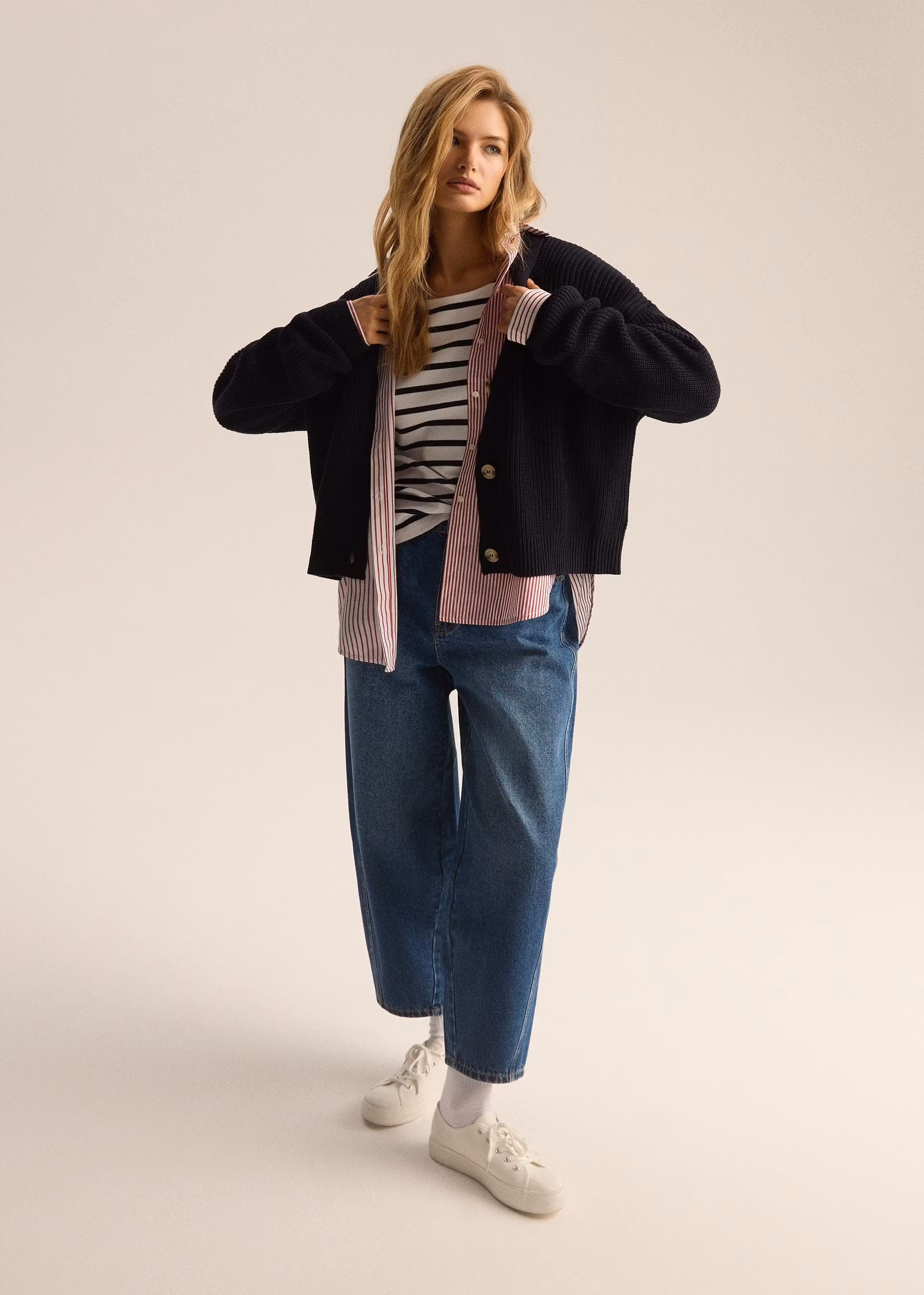 Джинсы свободные женские с высокой посадкой Diverse CARROT II р. 42 Голубой (5905384175632)