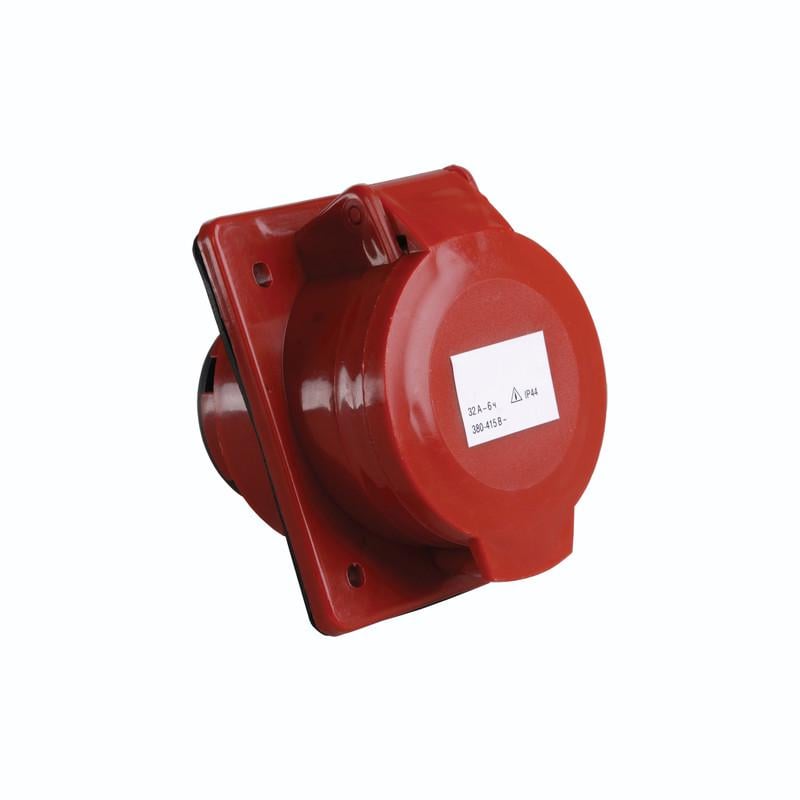 Силовая розетка UEC ЗСИ-425 3P+N+PE 32А 400 В встроенная IP44 Красный (PSR42-032-5-U)