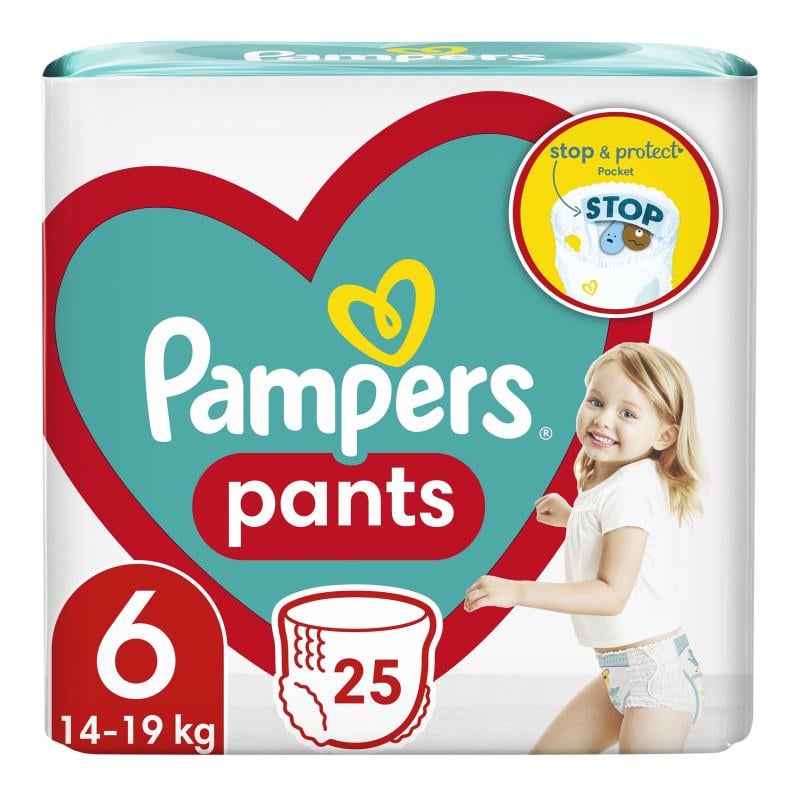 Підгузки-трусики Pampers Pants р. 6 14-19 кг 25 шт. (8006540069745)