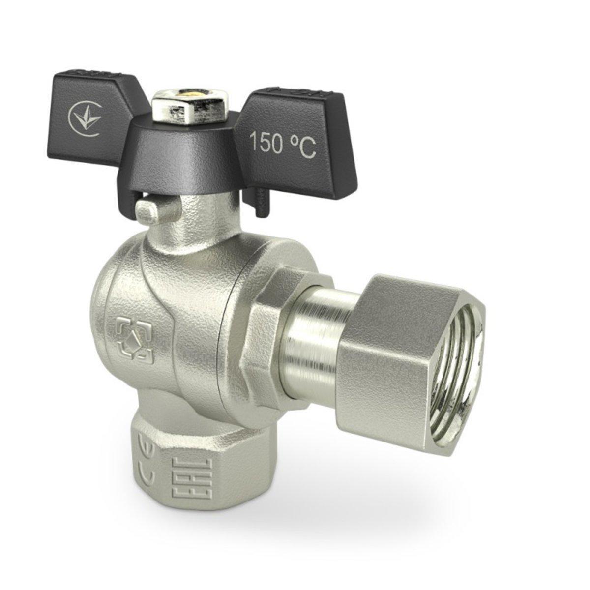 Кран угловой Raftec PN40 ВВ бабочка 3/4" (43597)
