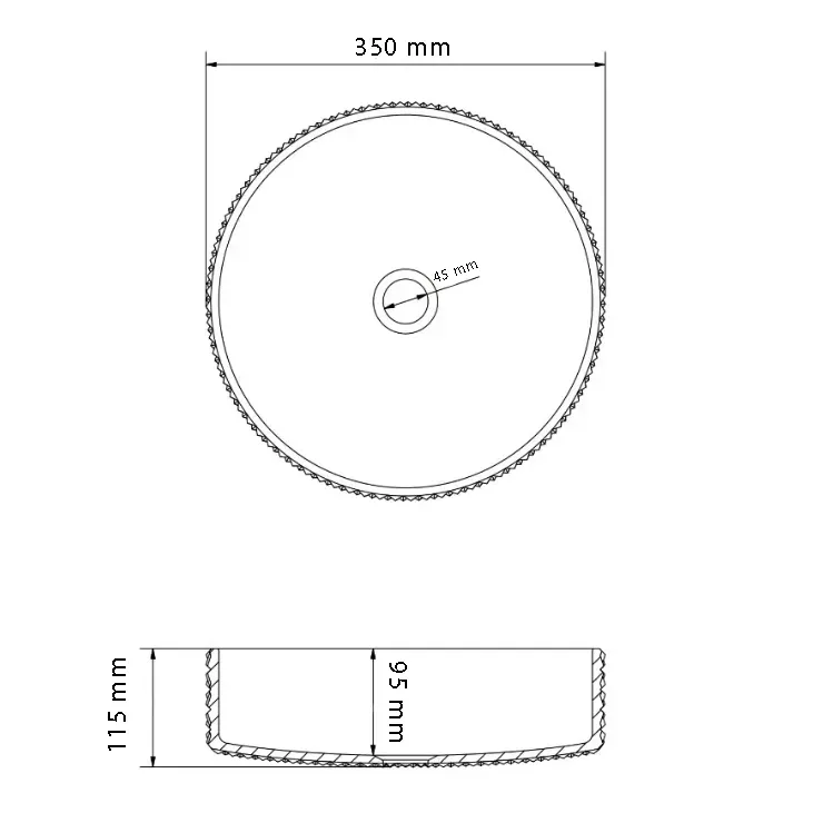 Умывальник накладной VBI SEPINO 350x350 мм Black (VBI-016301) - фото 4 Умывальник накладной VBI SEPINO 350x350 мм Black (VBI-016301) - фото 4