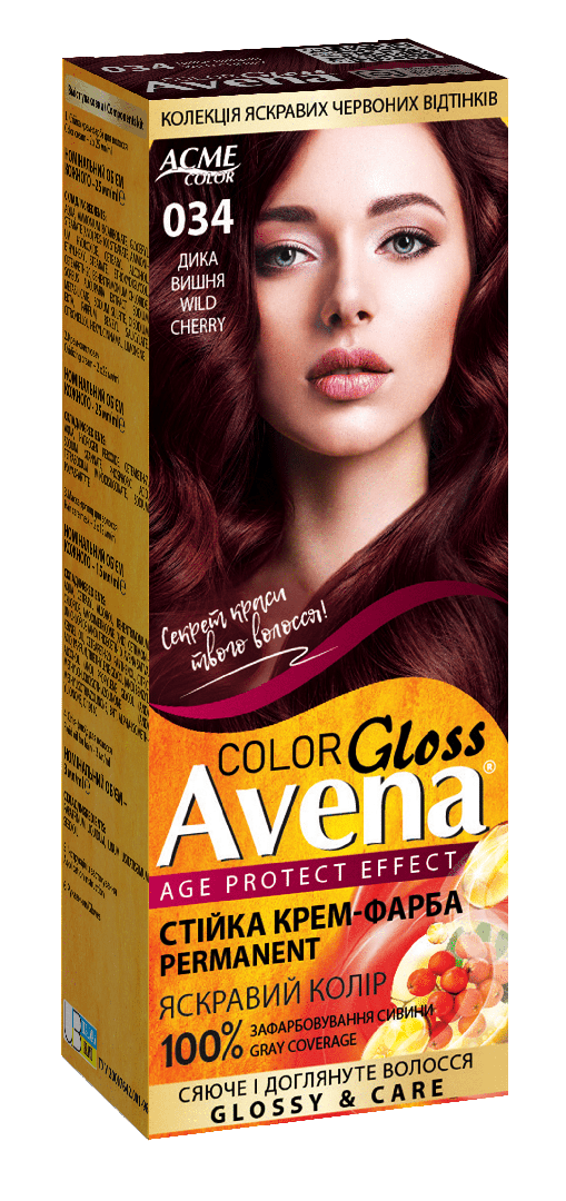 Краска для волос Acme-Color Рябина Avena 034 Дикая вишня 135 мл (1686)