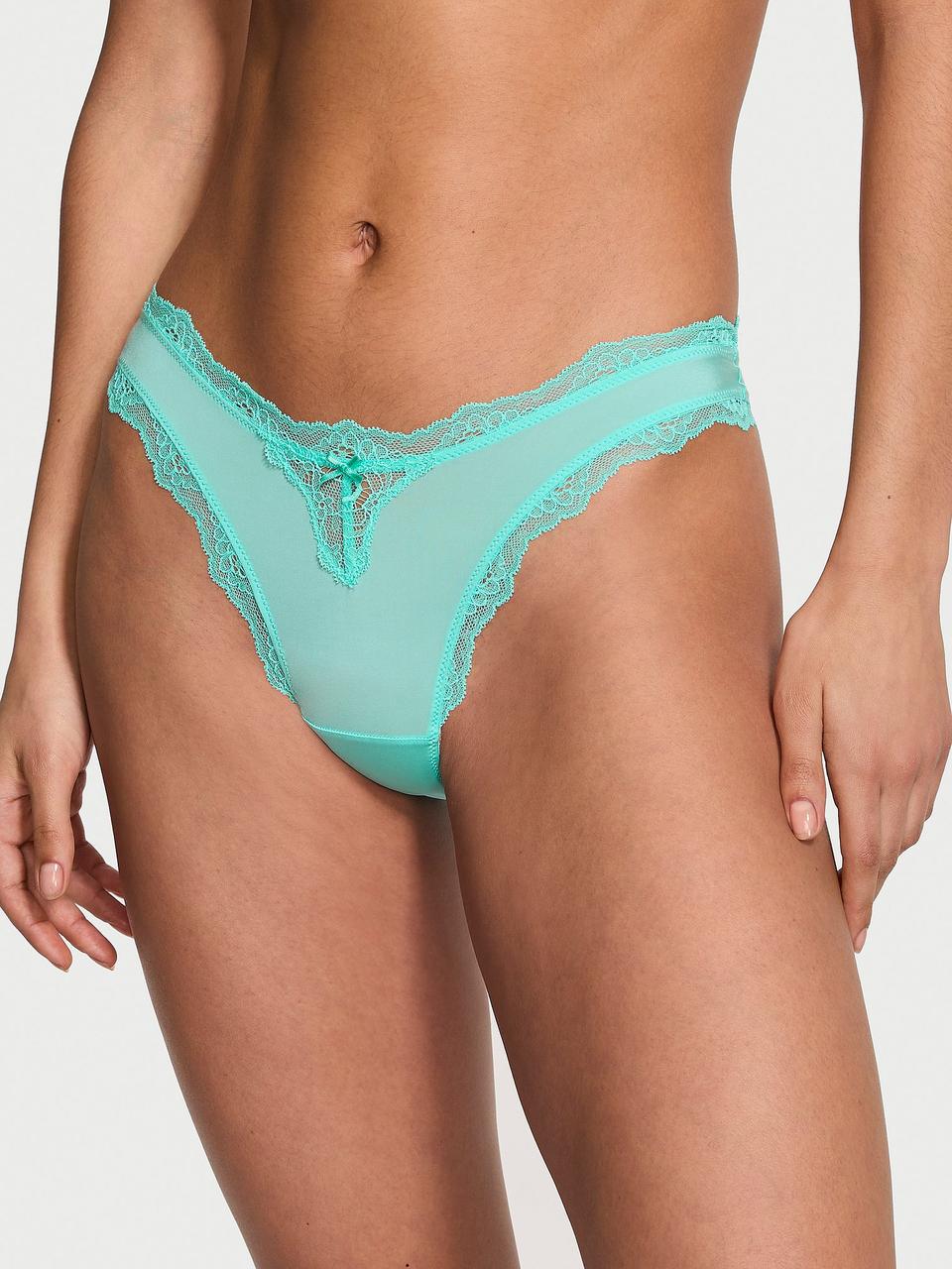 Трусики женские Victoria's Secret DREAM ANGELS Lace-Trim Brazilian XS Бирюзовый (2217865701)