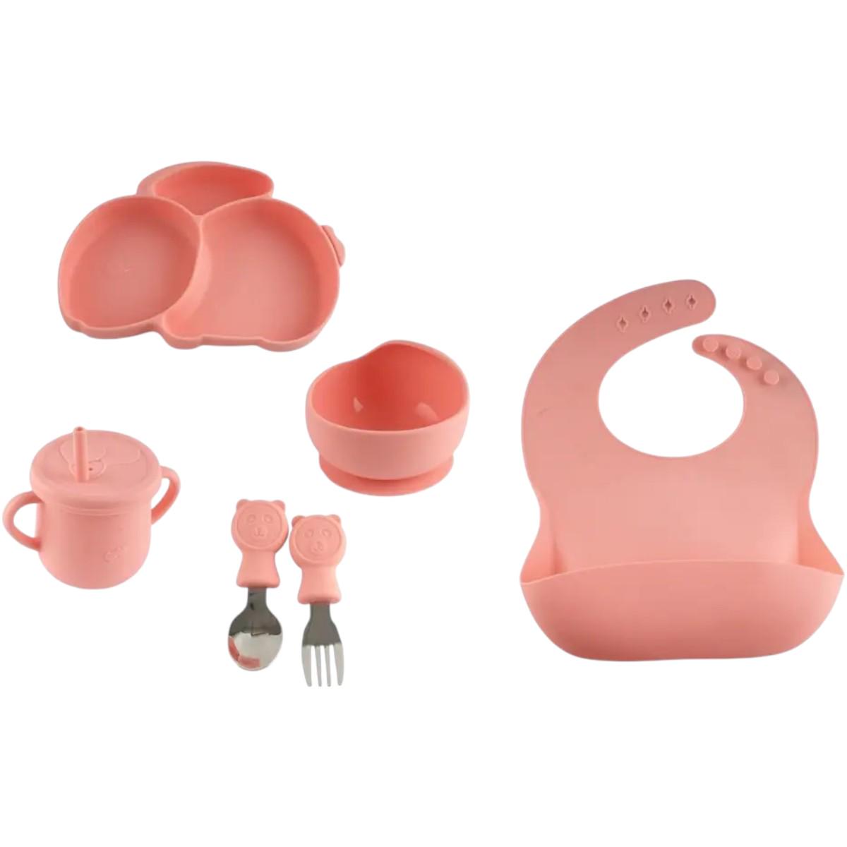 Набор посуды для кормления Tableware Set Зайчик детский силиконовый 6 предметов (MA-4907) - фото 1 Набор посуды для кормления Tableware Set Зайчик детский силиконовый 6 предметов (MA-4907) - фото 1