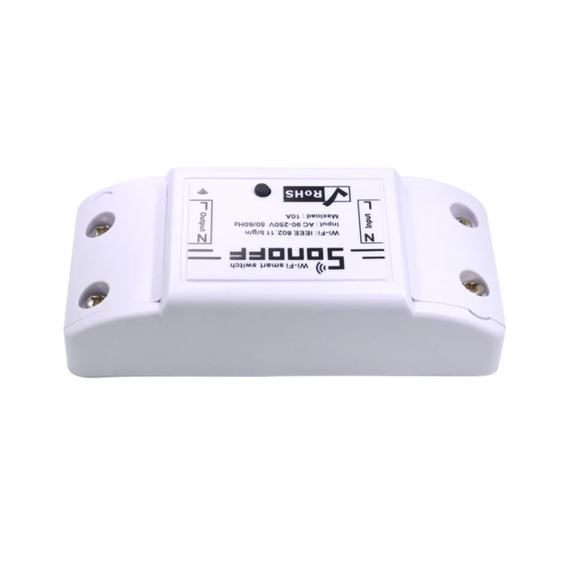 Перемикач-реле одноканальне з нульовою лінією SONOFF Wi-Fi Smart Switch BASICR2 White