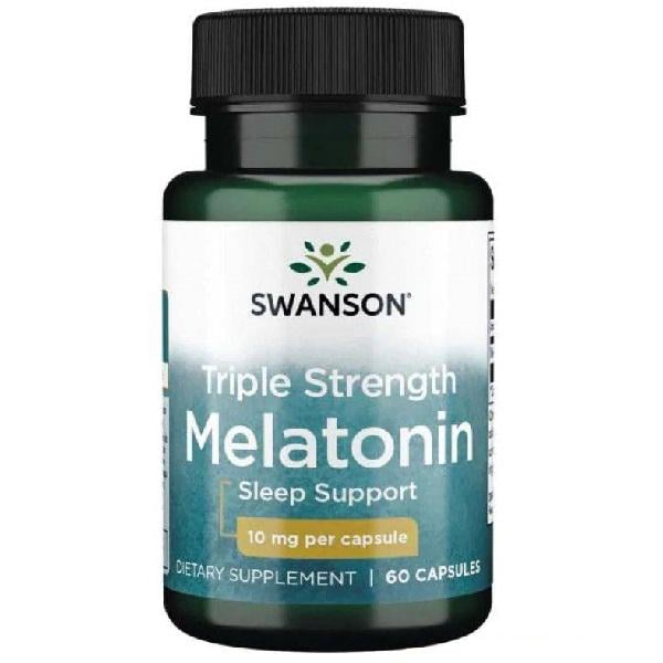 Мелатонін для сну Swanson Triple Strength Melatonin 10 мг 60 капс. (000019638)