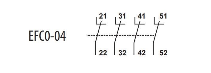 Контакт дополнительный ETI EFC0-04 4NC (4641525) - фото 2