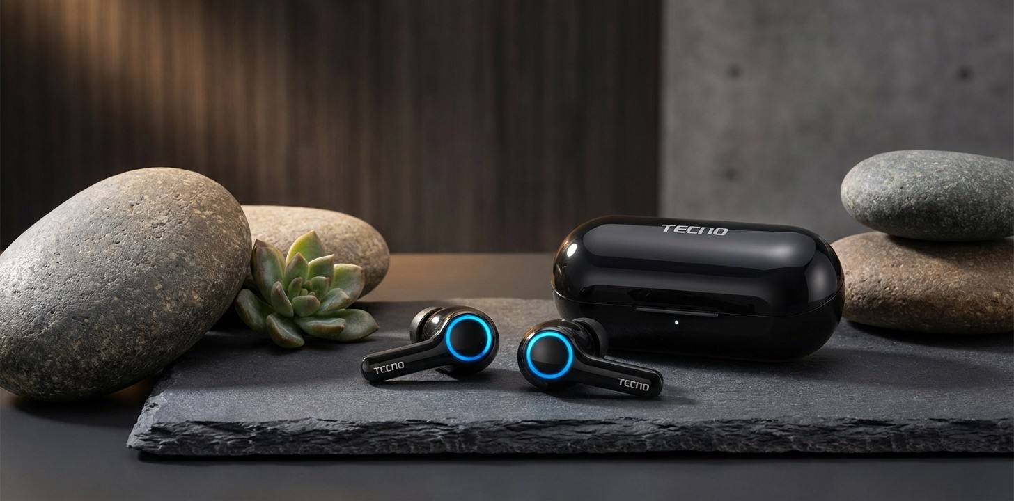 Навушники бездротові вакуумні TECNO Hipods H3 Bluetooth з мікрофоном в кейсі Чорний (4895180768019) - фото 3 Навушники бездротові вакуумні TECNO Hipods H3 Bluetooth з мікрофоном в кейсі Чорний (4895180768019) - фото 3