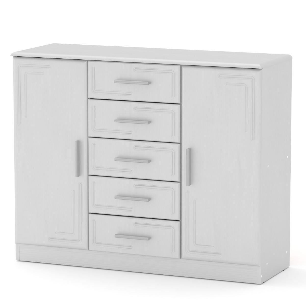 Комод для вещей Компанит 5/2 МДФ альба Белый (18077)