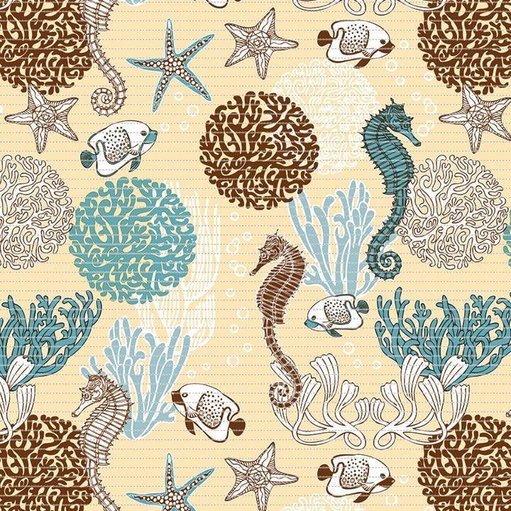 Коврик в ванную Oncu Grup Декомарин 65 см х 1 пог. м Разноцветный (125-B)