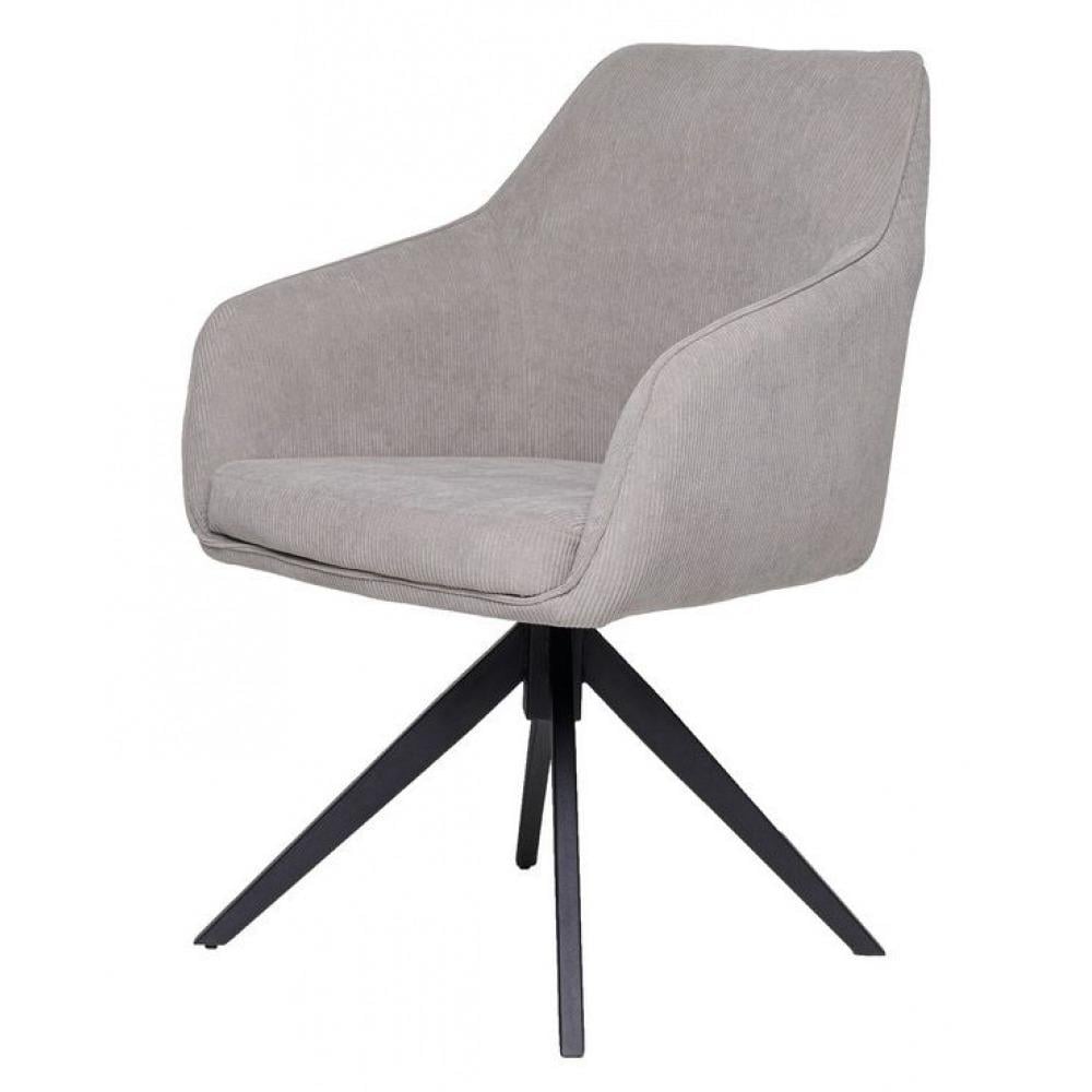 Стул поворотный Vetro Mebel R-100 металл/ткань вельвет рубчик Черный/Серый