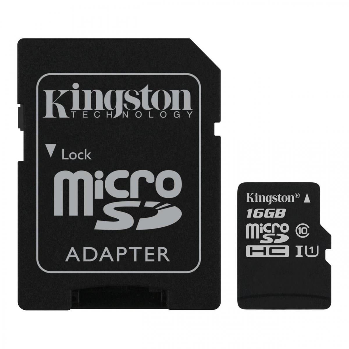 Карта памяти Kingston Canvas microSDHC/SD adapter SDCS/16 GB