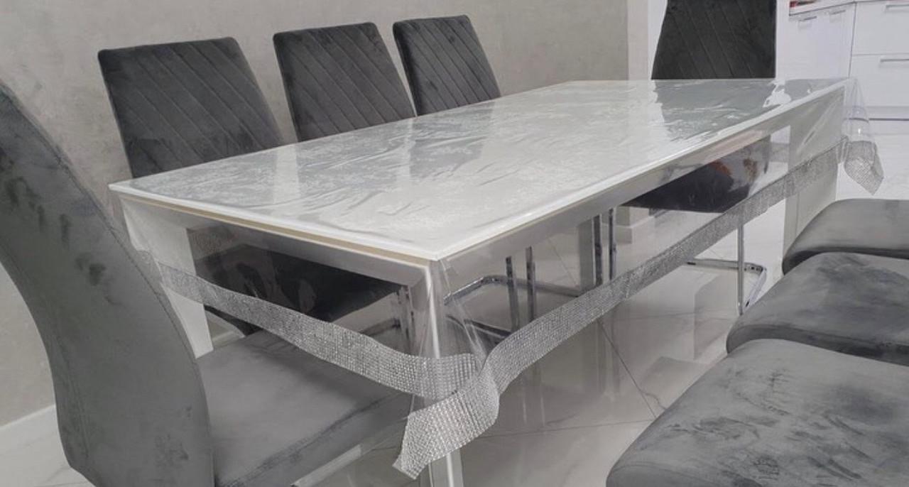 Скатерть силиконовая прямоугольная Cristal 120x150 см (120-150)