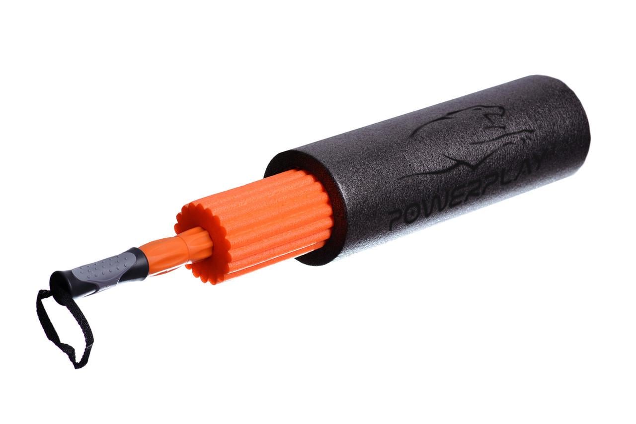 Ролик масажний набір 3в1 PowerPlay 4022 Therapy Roller Чорно-помаранчевий