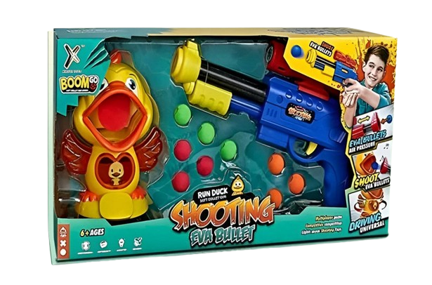 Автомат Shooting Run Duck и 9 мягких мячиков (133700)