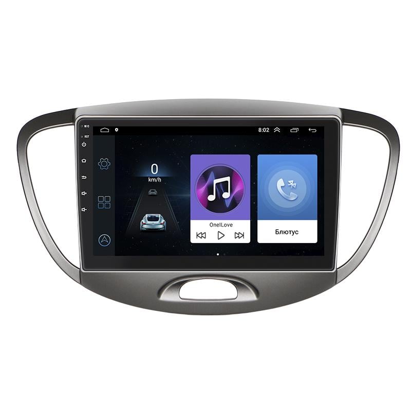 Штатна магнітола Lesko для Hyundai i10 I 2007-2013 екран 9" 1/16Gb/ Wi-Fi Optima GPS Android Хюндай