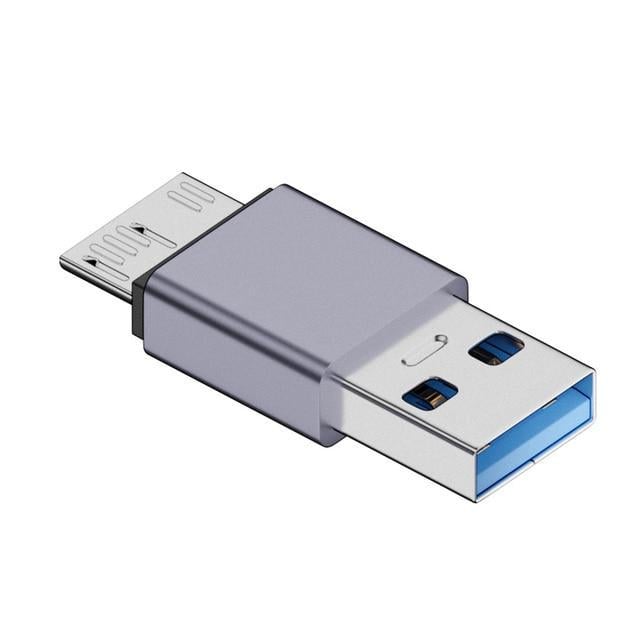 Переходник-адаптер SUNROZ micro-USB 3.1 Type B-USB M/M металл (A48633)
