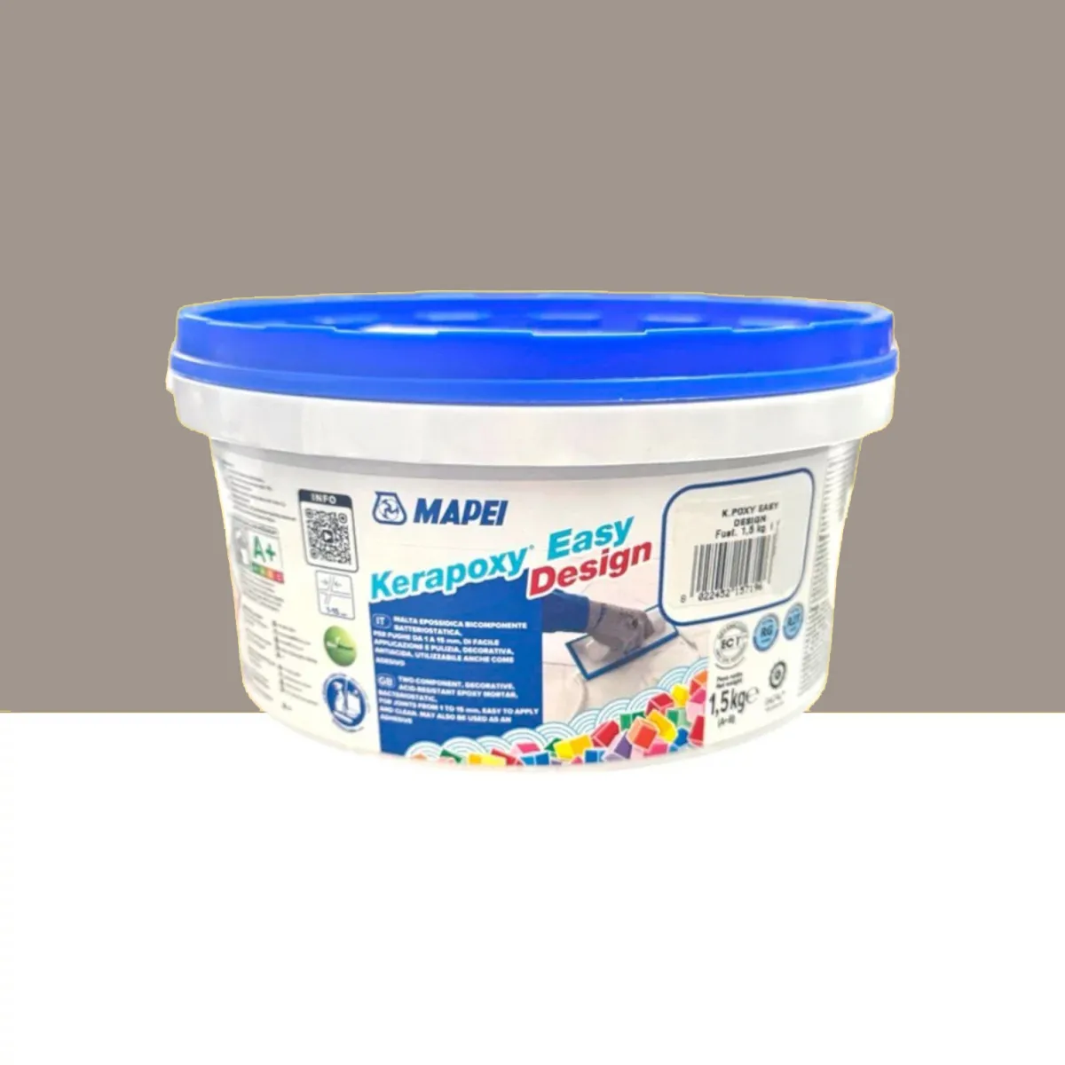 Фуга эпоксидная для швов Mapei KERAPOXY EASY DESIGN 1,5 кг №112 Серый
