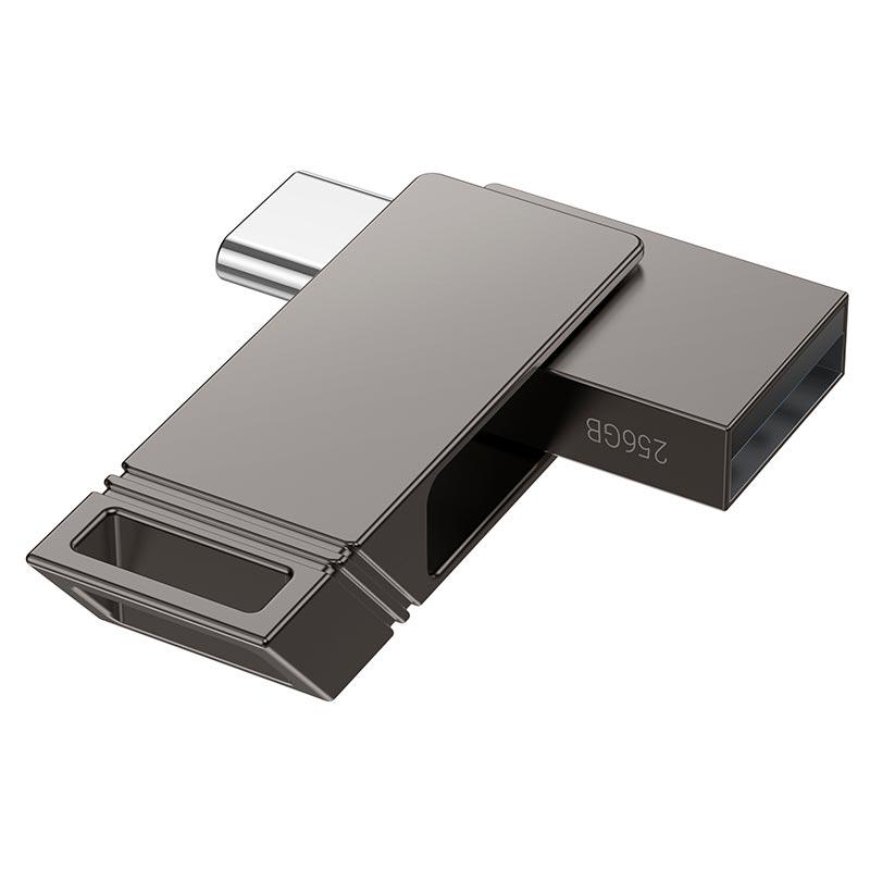 Флеш-пам'ять USB Hoco UD14 256 Гб USB-A/USB-C Grey (17542) - фото 4 Флеш-пам'ять USB Hoco UD14 256 Гб USB-A/USB-C Grey (17542) - фото 4