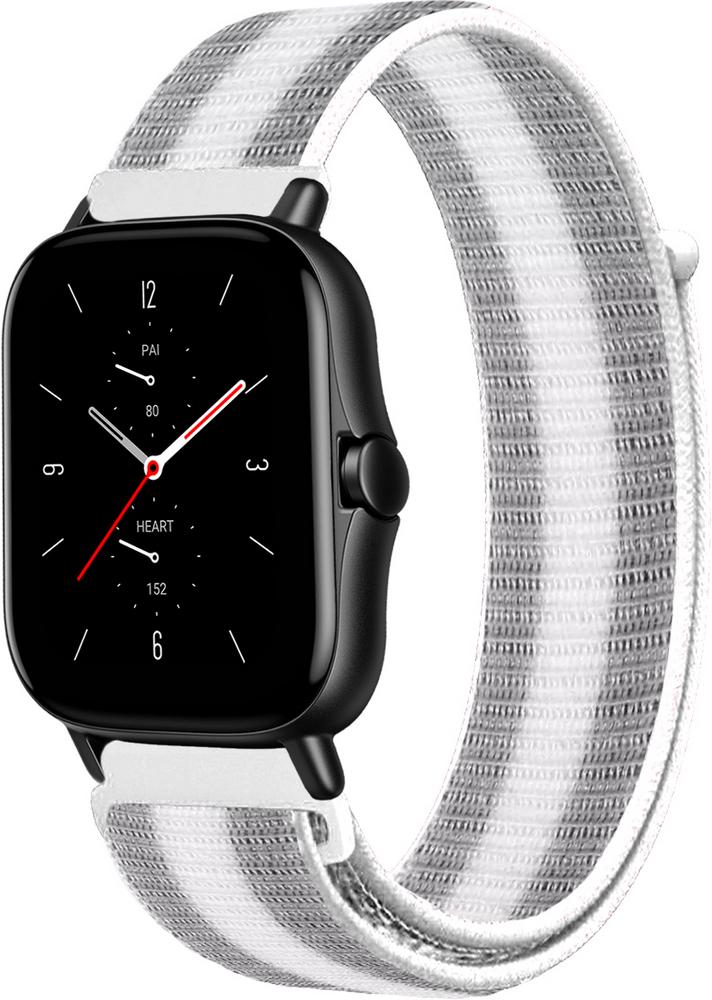 Ремешок нейлоновый Sport Loop для Amazfit GTS 2 Silver/White (28264-58)