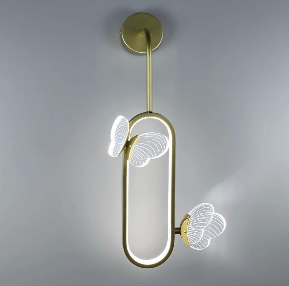 Бра в удлиненном корпусе с двумя бабочками (B 1201-2)