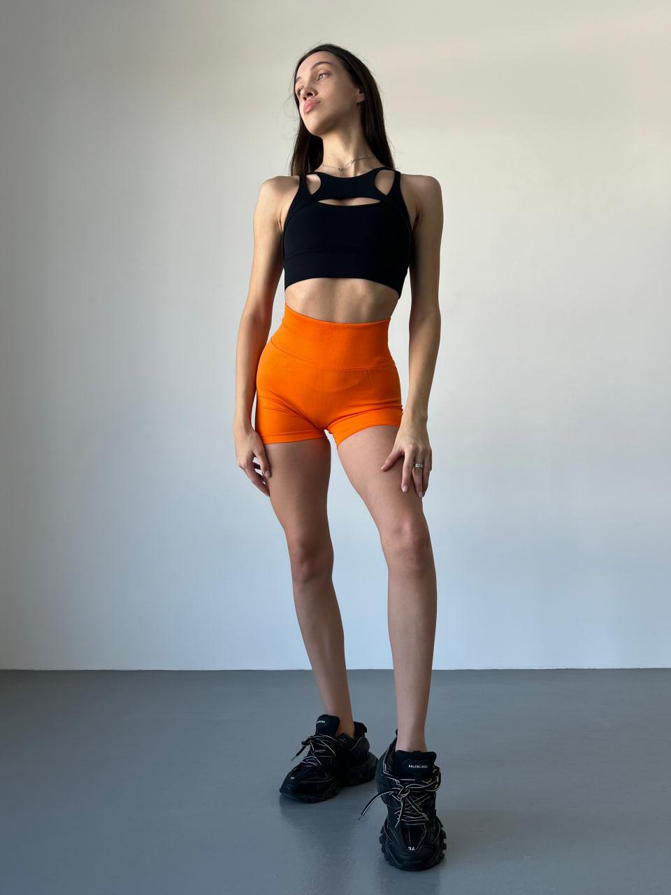 Шорты спортивные с эффектом пуш-ап S Оранжевый (SNSH04S)