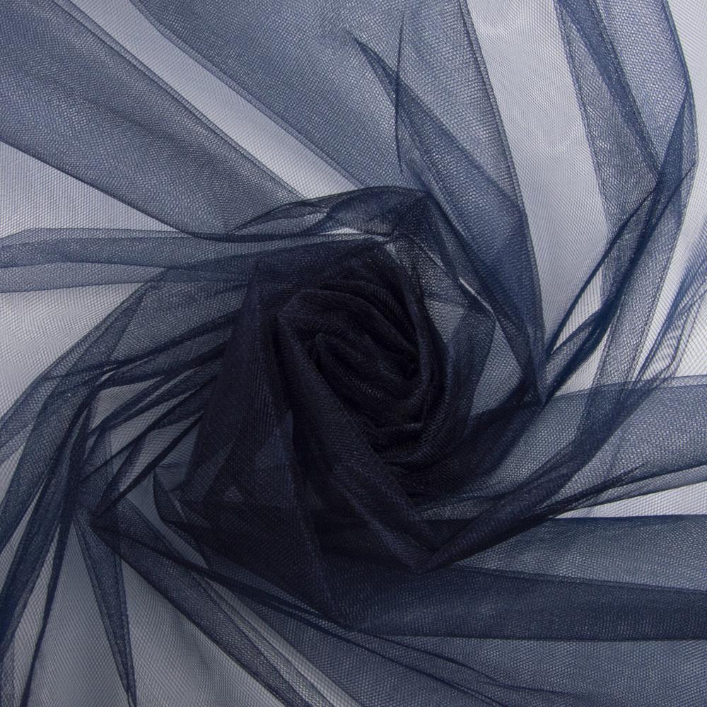 Тканина декоративна фатин Kristal №110 Navy (23652)