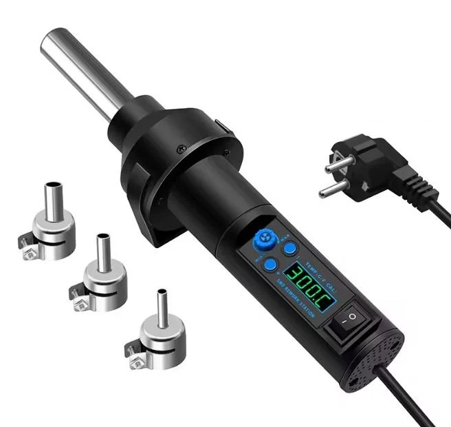 Термофен и 3 насадки для пайки и ремонта 8032D 700W с LED-дисплеем 100-480°C (168) Термофен и 3 насадки для пайки и ремонта 8032D 700W с LED-дисплеем 100-480°C (168)