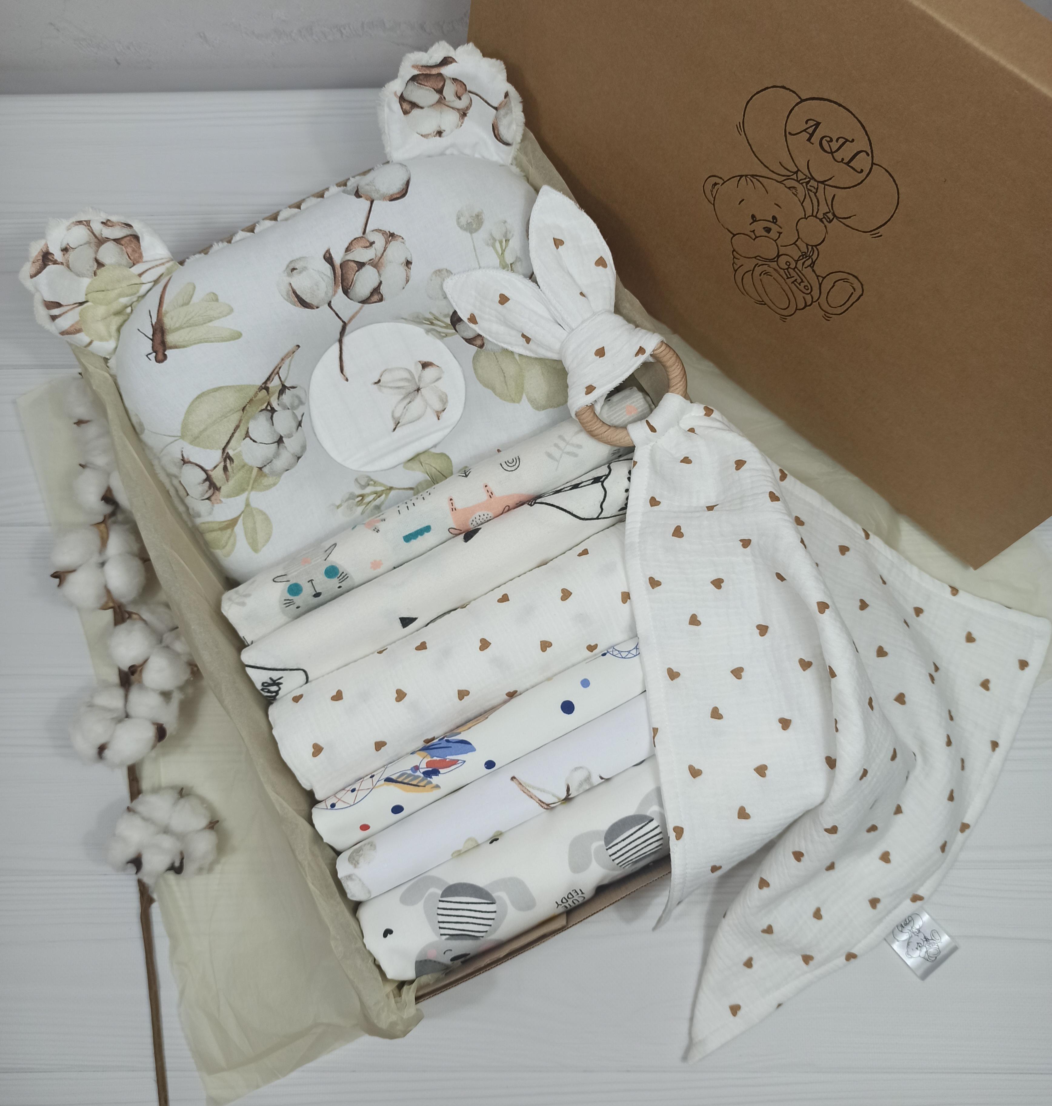 Набор подарочный a.l.babybox Хлопок Бело-бежевый (18237553)